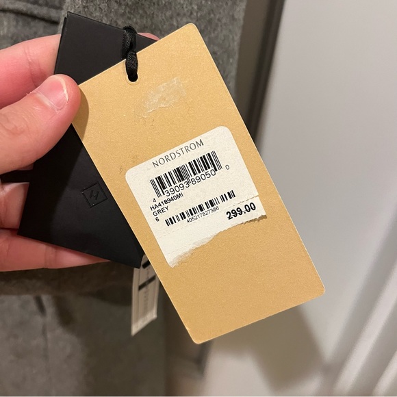 NWT Halogen Single Breast Wool Coat Grey 6 - Picture 8 of 9